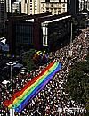 Millions pack
            São Paulo's streets for pride parade
