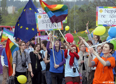 Violence at Lithuania's First Gay Pride Parade
