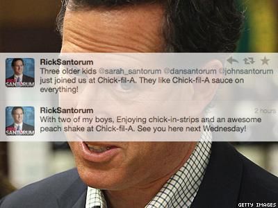 Santorum: Chick-fil-A Is Awesome

