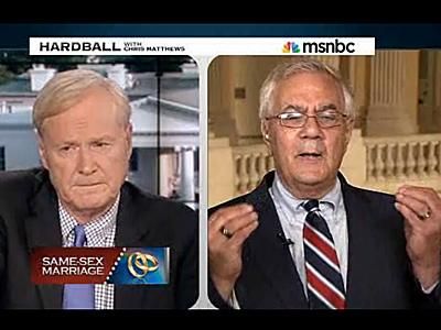 Barney Frank Argues on Hardball Over Marriage Equality Stance
