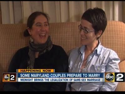 Maryland Rings in New Year With Marriage Equality
