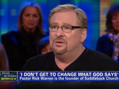 WATCH: Pastor Rick Warren's Orwellian 'Doublespeak' on Marriage Equality
