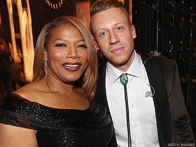 WATCH: Queen Latifah Takes Us Backstage at the Grammy Weddings
