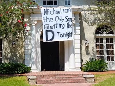 LSU Fraternity Faces Heat For Crass Michael Sam Banner
