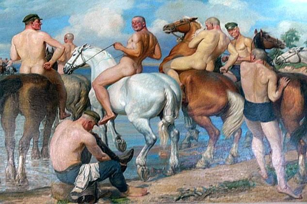 Bathing The Horses Anatoly Treskinx633 0
