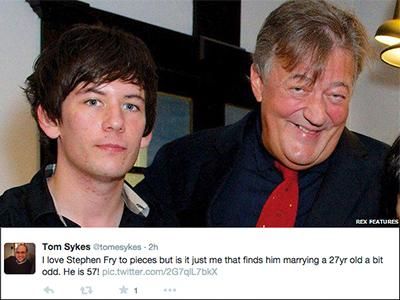 Media Obsesses Over Age Difference Between Stephen Fry and New Fiance
