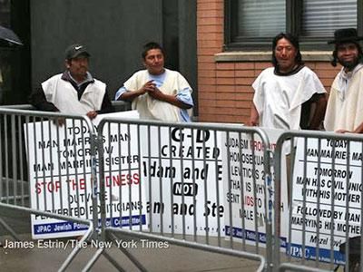 Antigay Jewish Group Hired Day Laborers to Picket NYC Pride

