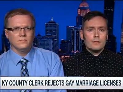 WATCH: Kentucky Same-Sex Couples Discuss Kim Davis's Denial

