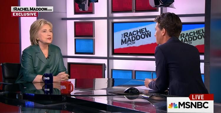 Hillary Clinton and Rachel Maddow