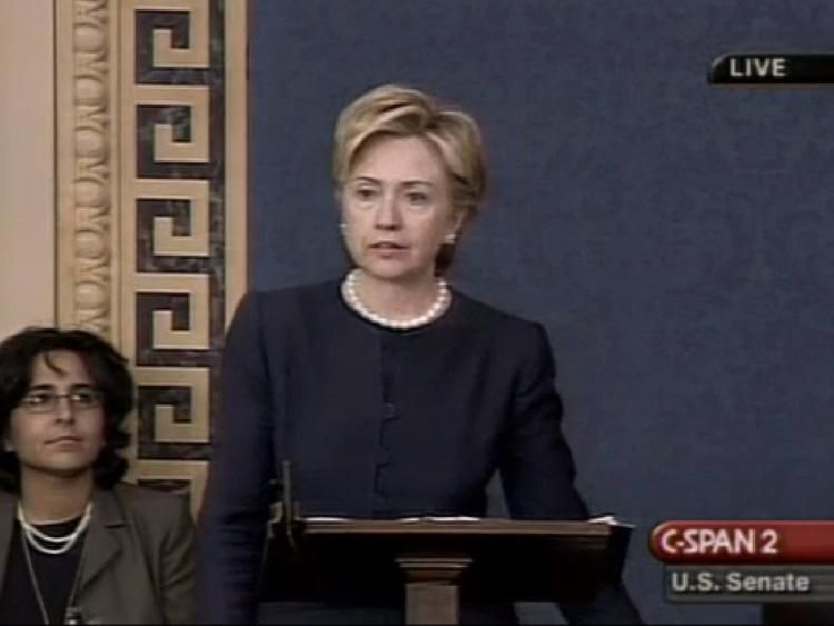 Hillary Clinton on Senate Floor