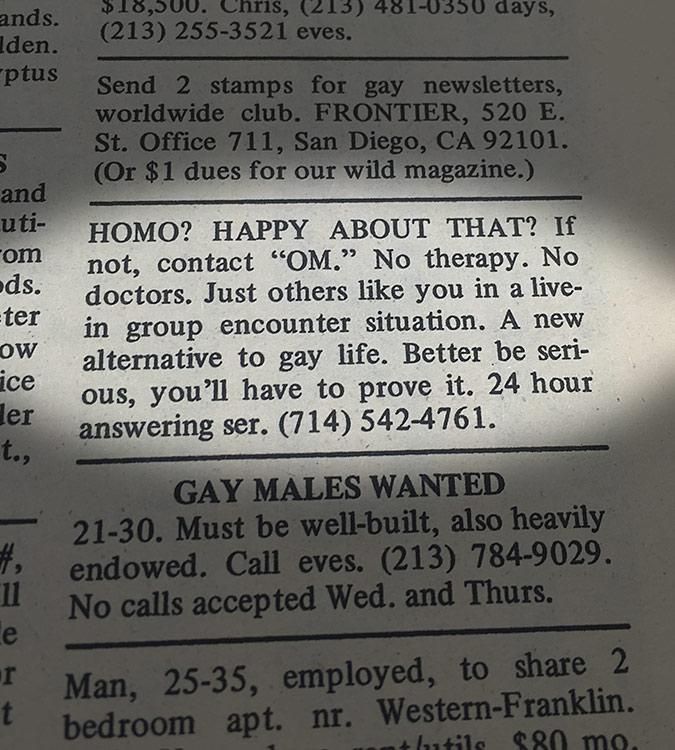 Tbt 15 Wtf Personal Ads From A 1969 Advocate