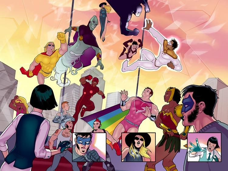 Meet The Pride, an entire team of queer superheroes!