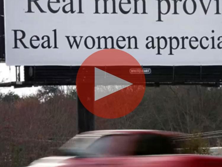 Mysoginistic Billboard in WinstonSalem Wants to Silence Women (Video)