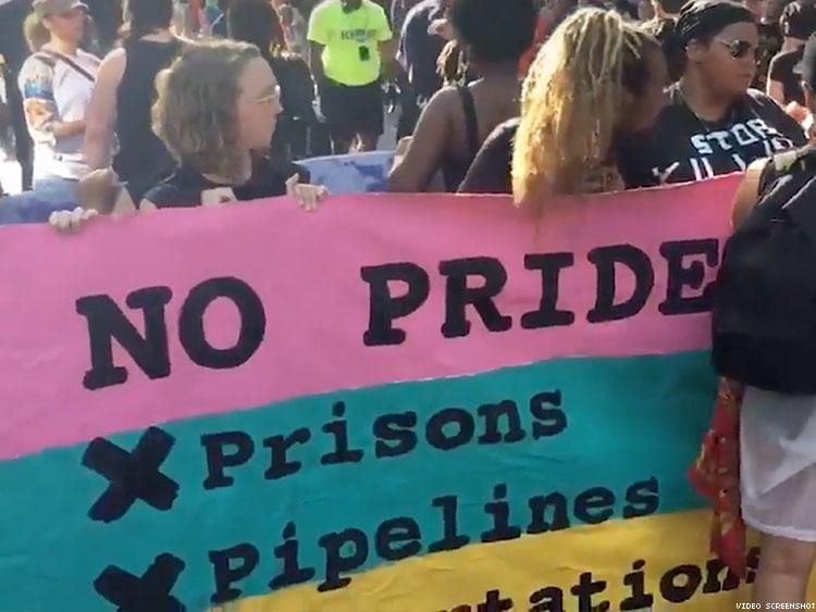 Protest at Capital Pride