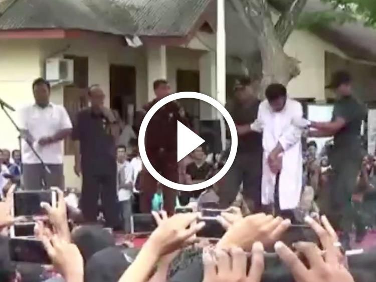 Chilling Public Caning Of Gay Indonesians