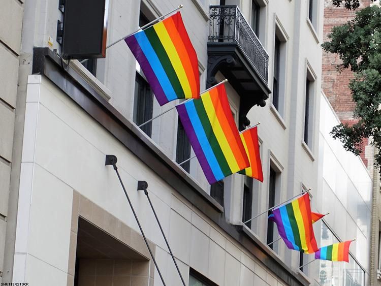 dems gay pride flags