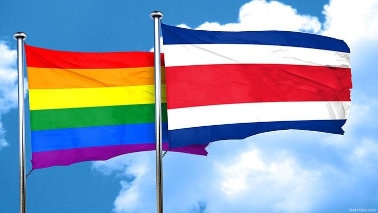 Pride and Costa Rican flags