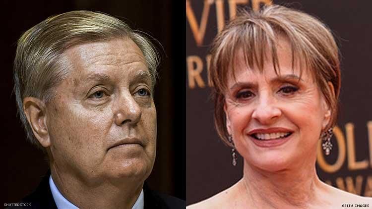 Lindsey Graham and Patti LuPone