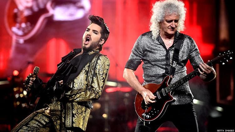 semaphore hand Every year Adam Lambert With Queen Is an Open Celebration of Queer Identity