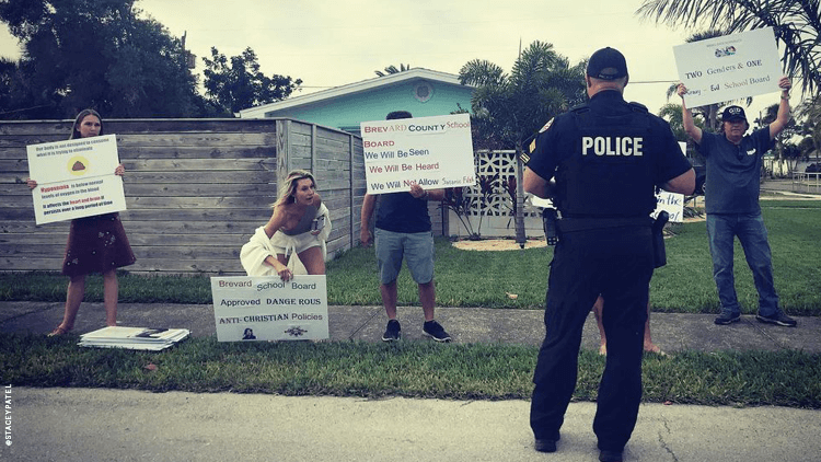 Protesters in Florida