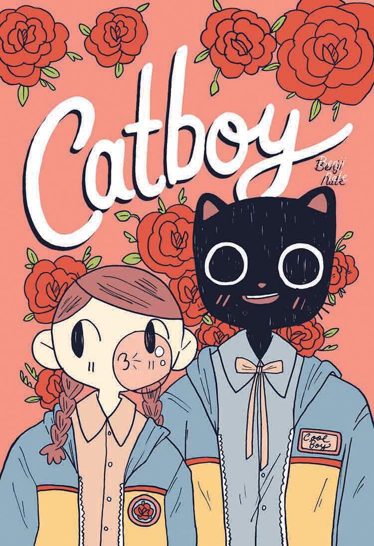 Cover of Catboy graphic novel featuring a girl and a cat boy wearing matching clothes