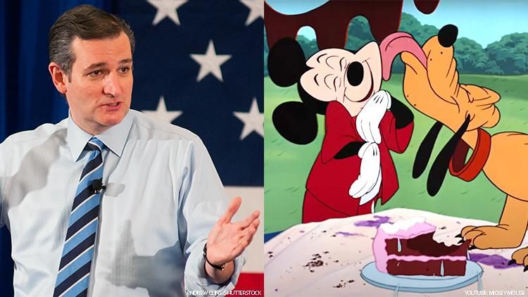 Ted Cruz Suggests Disney Plotting Mickey Pluto Sexual Relationship