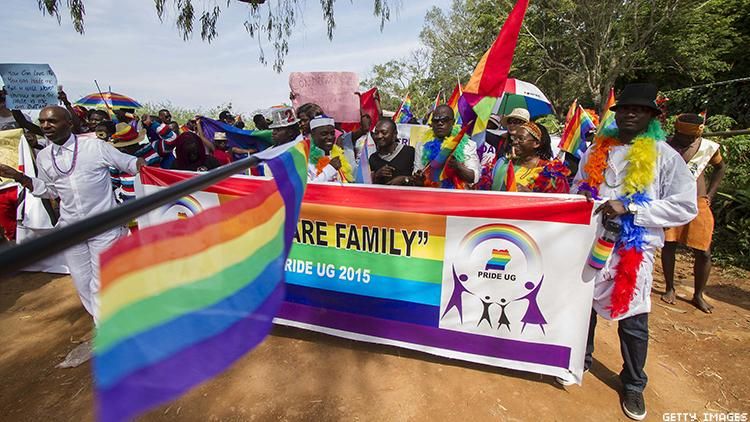 Ugandan LGBTQ+ rights protesters