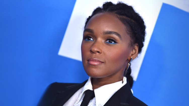  Janelle Monáe in a black and white tux on the red carpet