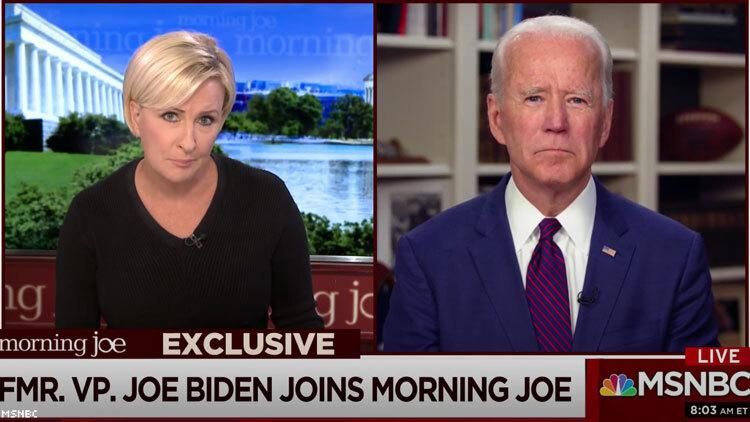 Joe Biden used an interview Mika Brzezinski on Morning Joe to deny he sexually assaulted former staffer Tara Reade while he was a Senator