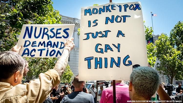 Monkeypox is not just a gay thing sign.