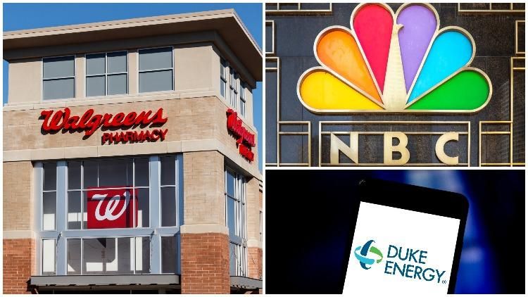 Walgreens NBC Duke Energy logos