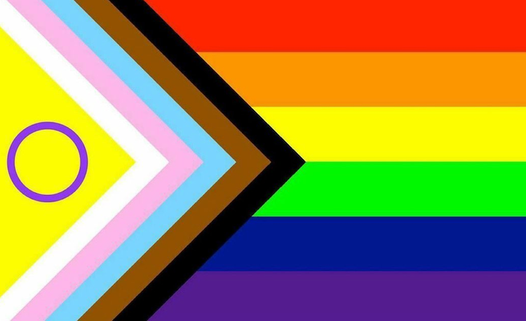 2PCS InterSex Inclusive Progress Pride Flag 3FTX5FT 2021 Rediseño para representar mejor a las personas intersexuales LGBT Rainbow Flags 
