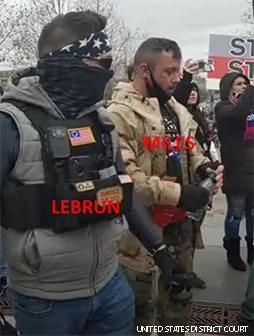 Miles and LeBrun outside