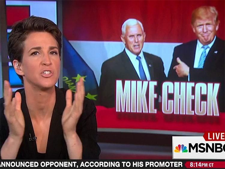 Rachel Maddow and Mike Pence