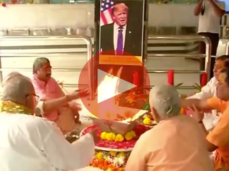 Indian Temple Prays For Trump Victory