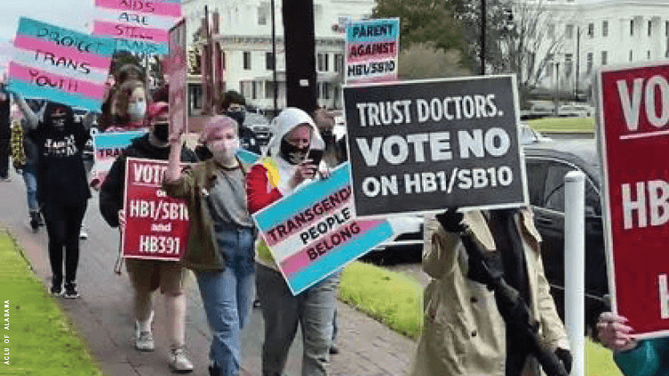 Protesters in Alabama