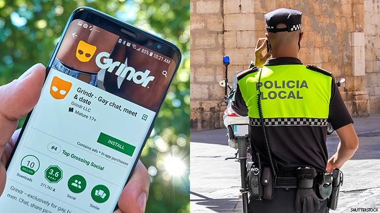 Grindr app and police officer