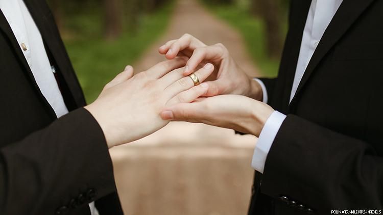 Same-sex marriage ceremony
