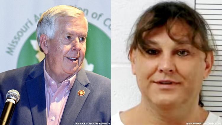 Gov. Mike Parson and Amber McLaughlin