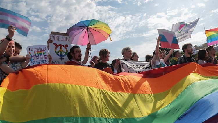 Russian LGBTQ+ protest