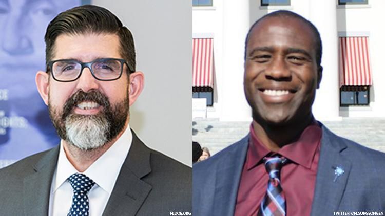 Florida Education Commissioner Manny Diaz and Florida Surgeon General Joseph Ladapo