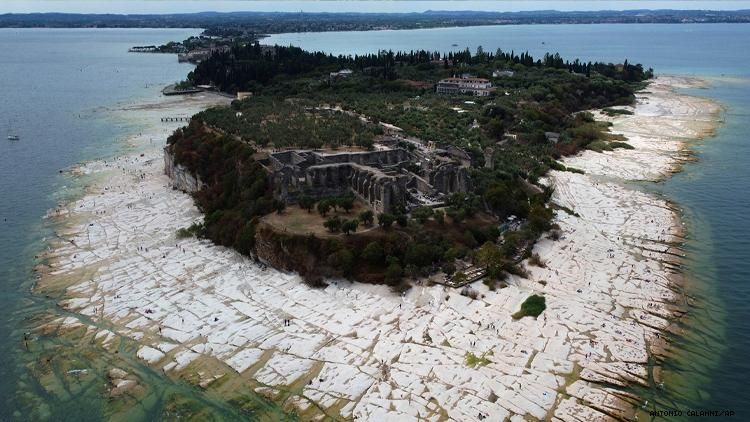 Italy's Lake Garda lowered by drought