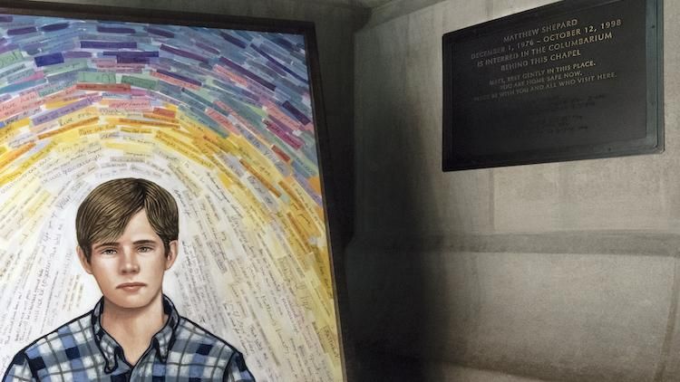 Matthew Shepard portrait at the National Cathedral in Washington, D.C.