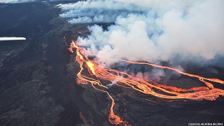 Pics Show Dueling Eruptions, Lava Flows Threaten Key Hawaiian Highway