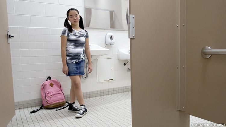 Girl in restroom