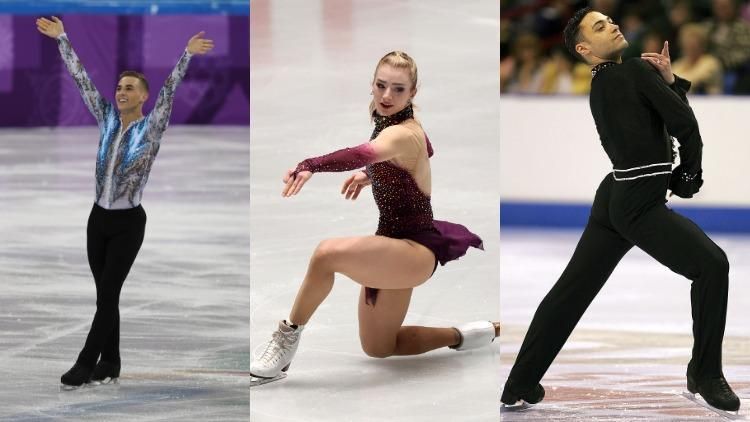Adam Rippon, Amber Glenn, Derrick Delmore