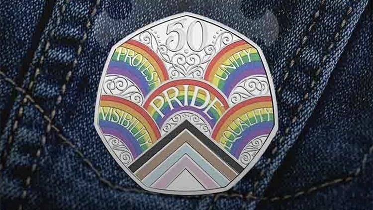 Rainbow Progress 50p Coin