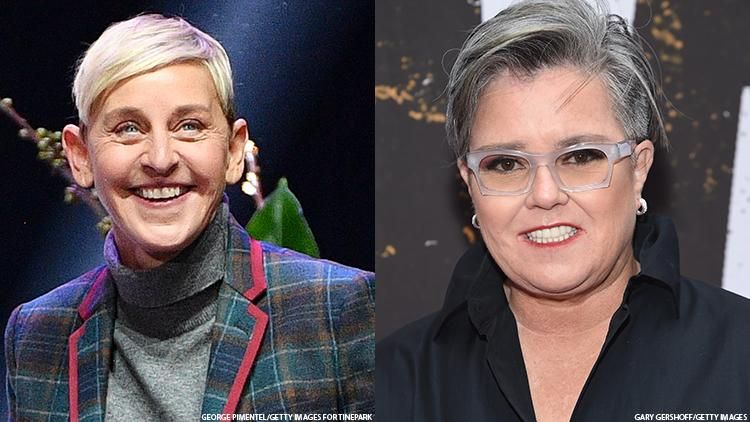Ellen DeGeneres and Rosie O'Donnell