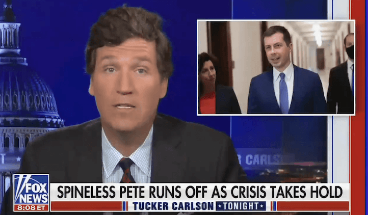 Tucker Carlson on his show