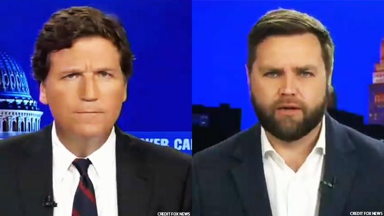 Tucker Carlson and J.D. Vance